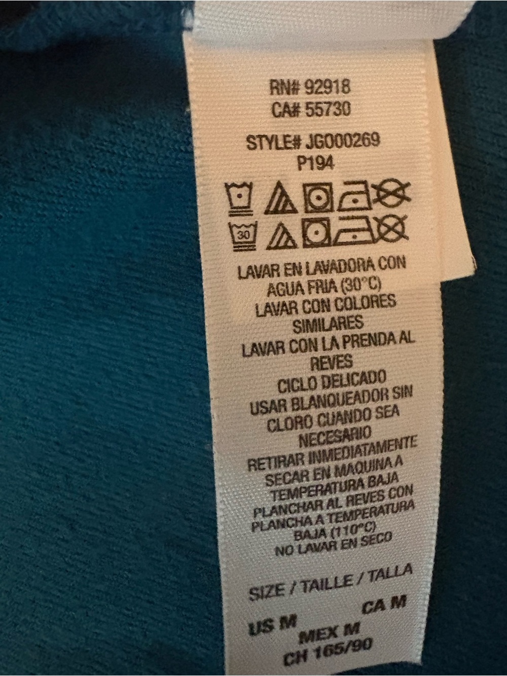 Y2K Juicy Couture Teal Velvet Zip Hoodie with J Zipper Pull (runs small) Med - Picture 9 of 10